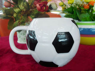 足球陶瓷杯